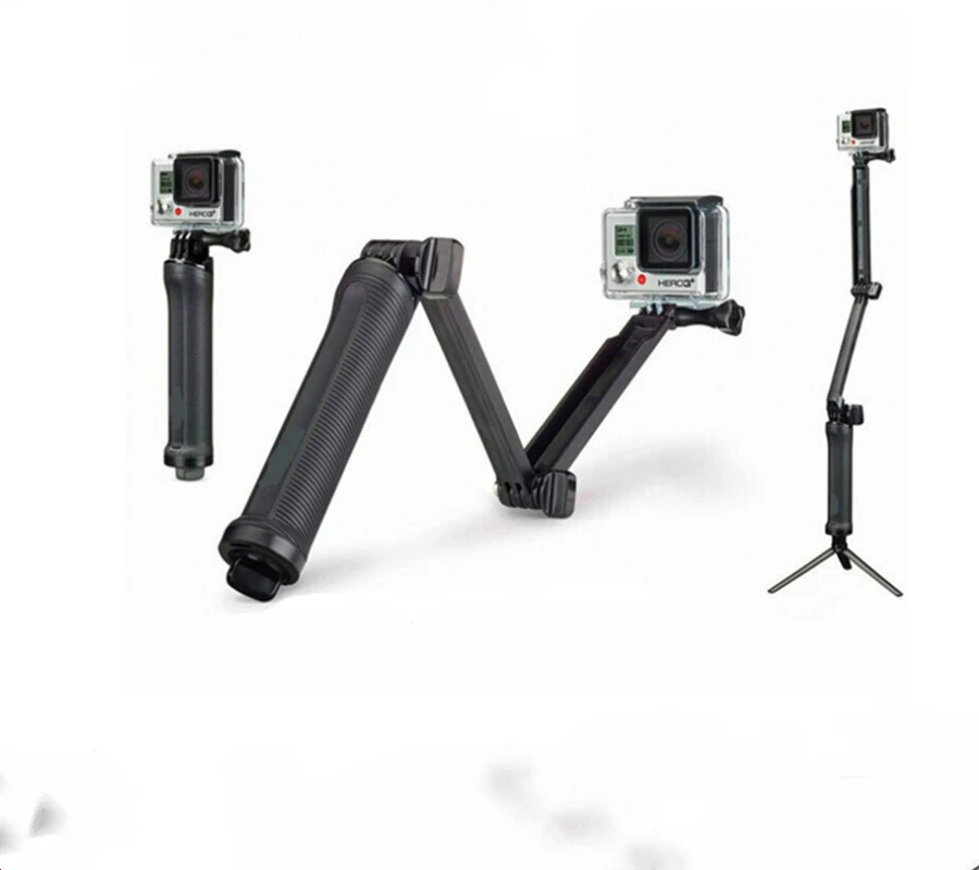 3-ходовой портативный складной монопод штатив-Трипод Регулируемый ручной рычаг