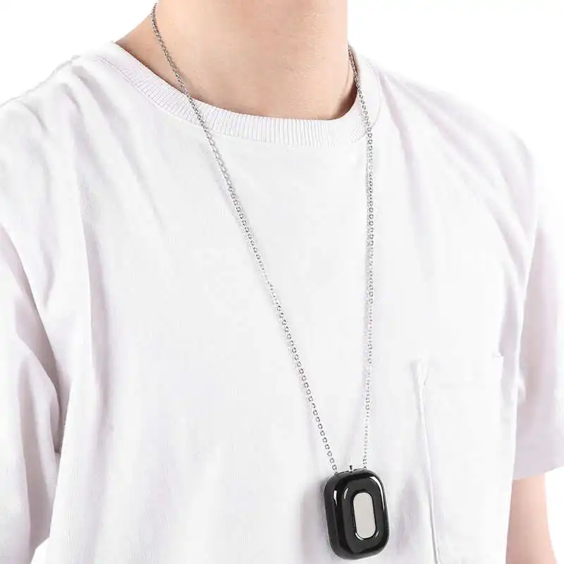 

Ear Care Care Wearable Mini Portable Air Purifier Negative Ion Generator Hanging Neck Air Purifier Black Ear Care Tool