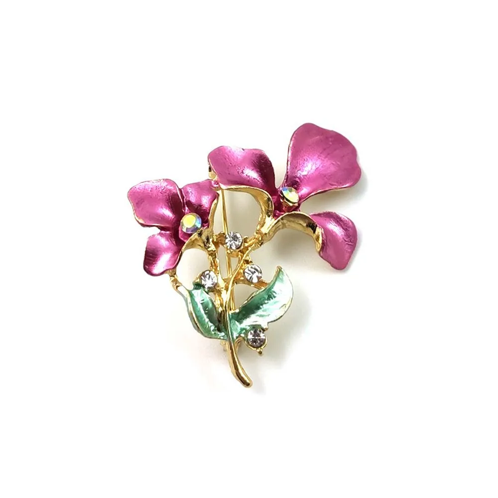 Женская Винтажная брошь в форме цветка стразы с кристаллами|Броши| |