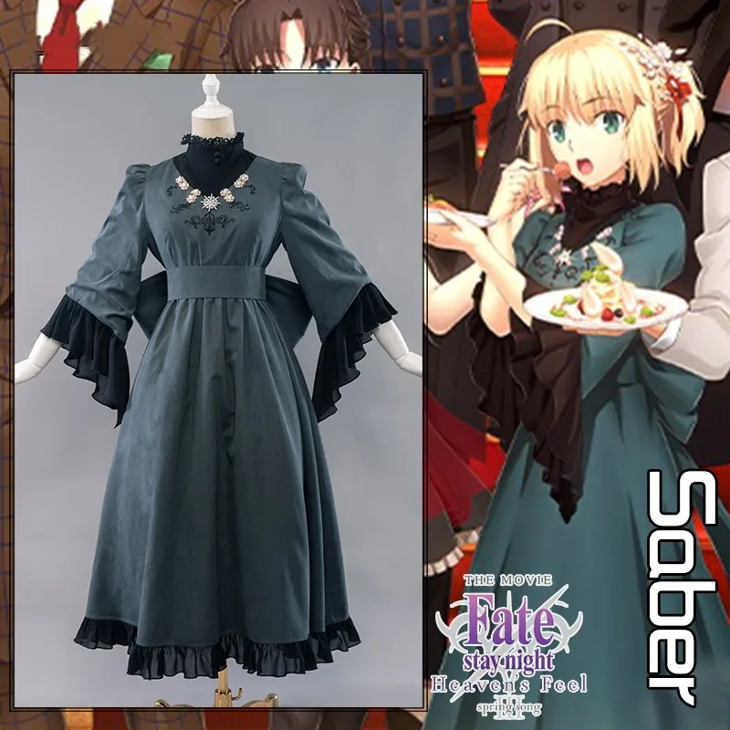 

Костюм для косплея из игры Fate/Stay Night Altria Pendragon, модное официальное платье HF Saber, Женские Костюмы для ролевых игр, наряды на Хэллоуин