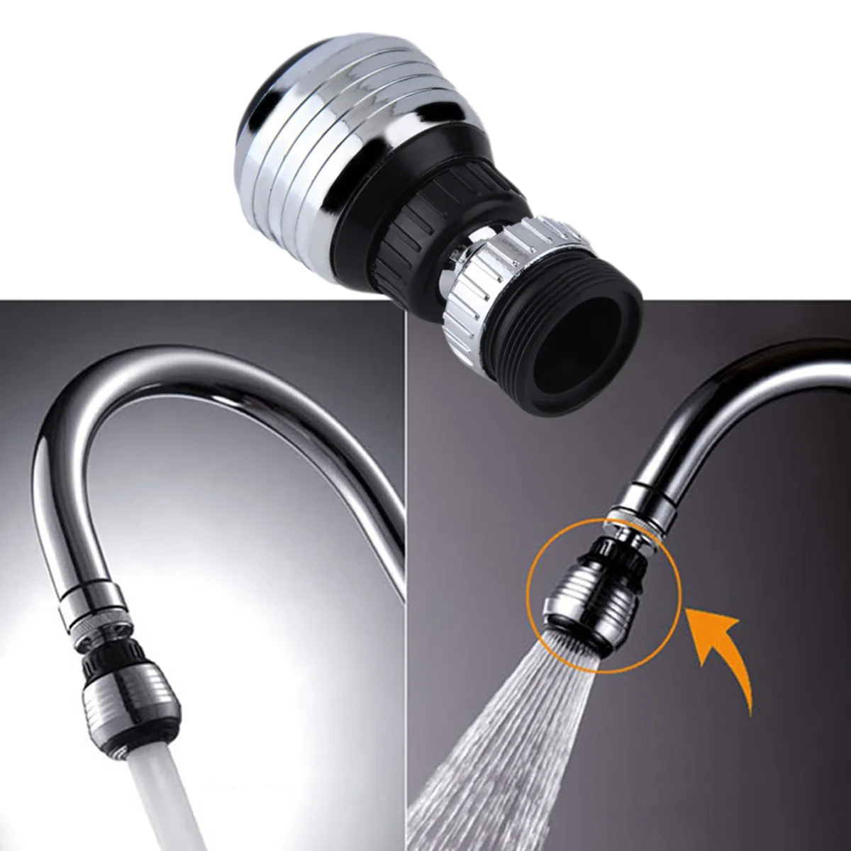 360 градусов диффузор Поворотный кухонный кран аксессуары брызгозащищенный