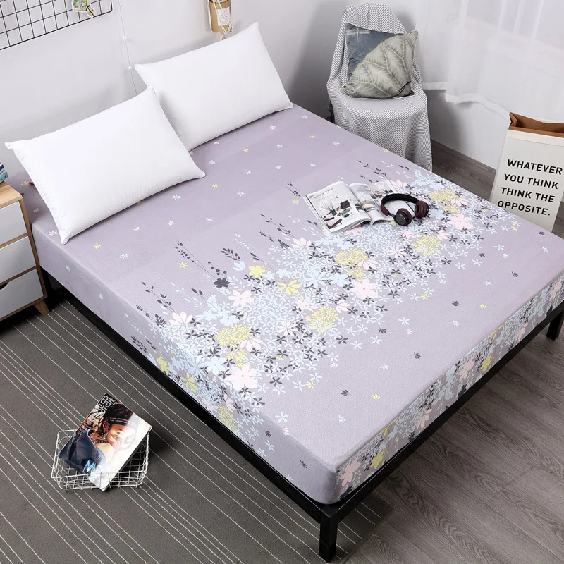 

Waterproof Soft Fitted Sheet With Elastic Band Printing Bed Sheet Cover-Wrinkle,Fade,Stain and Abrasion Resistant Sheets
