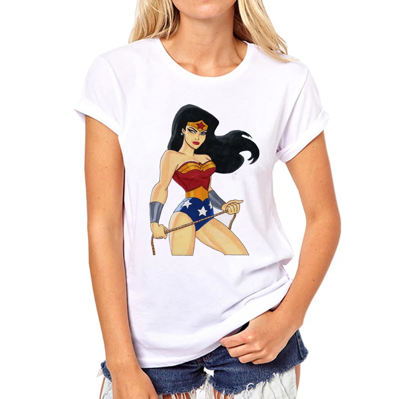Женская футболка с 3D принтом Wonder Woman Повседневная Базовая для девочек N5 12 новинка