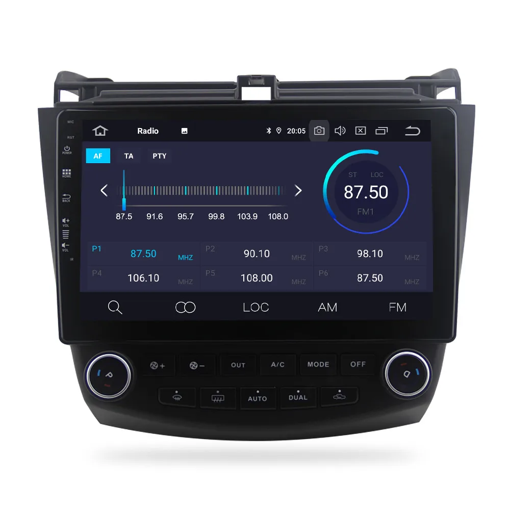 Автомобильный мультимедийный DVD плеер с GPS навигацией Android 9 0 для Honda Accord 7 2003 2007 FM Rds
