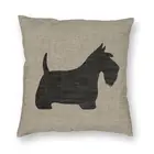 Наволочка в скандинавском стиле с силуэтом шотландского терьера, домашняя декоративная наволочка 40x40 для гостиной