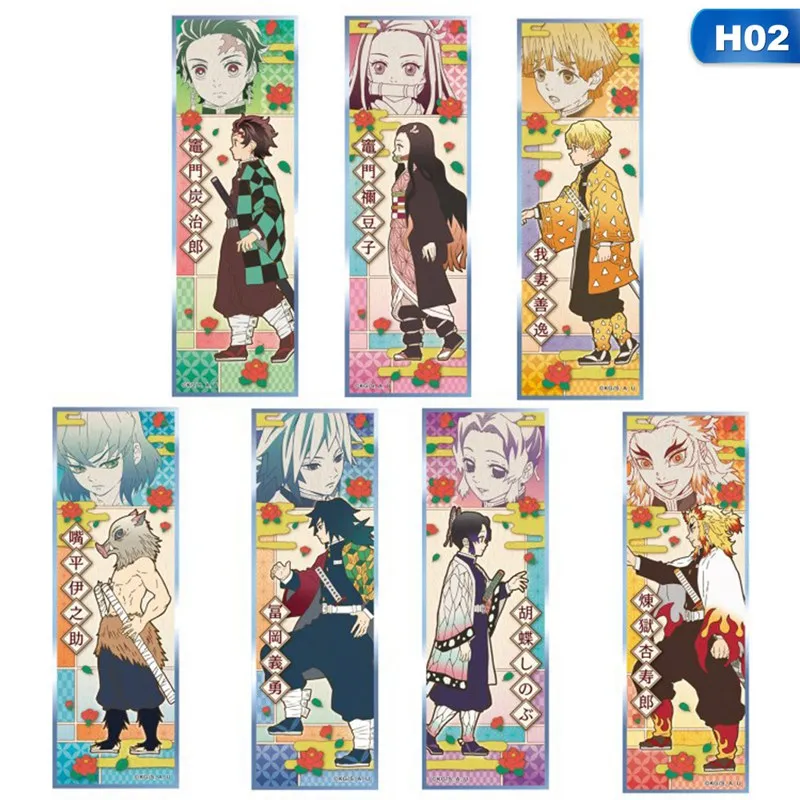 

Collection Card Decorative Sticker DIY for Demon Slayer Kimetsu no Yaiba Cartoon Anime Stickers Diary Scrapbooking Decal Sticker