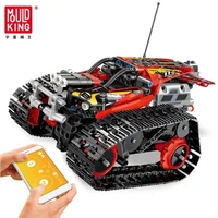 new app remote control tracked stunt racing car model rc crawler racing speed car building blocks bricks kids toys gifts