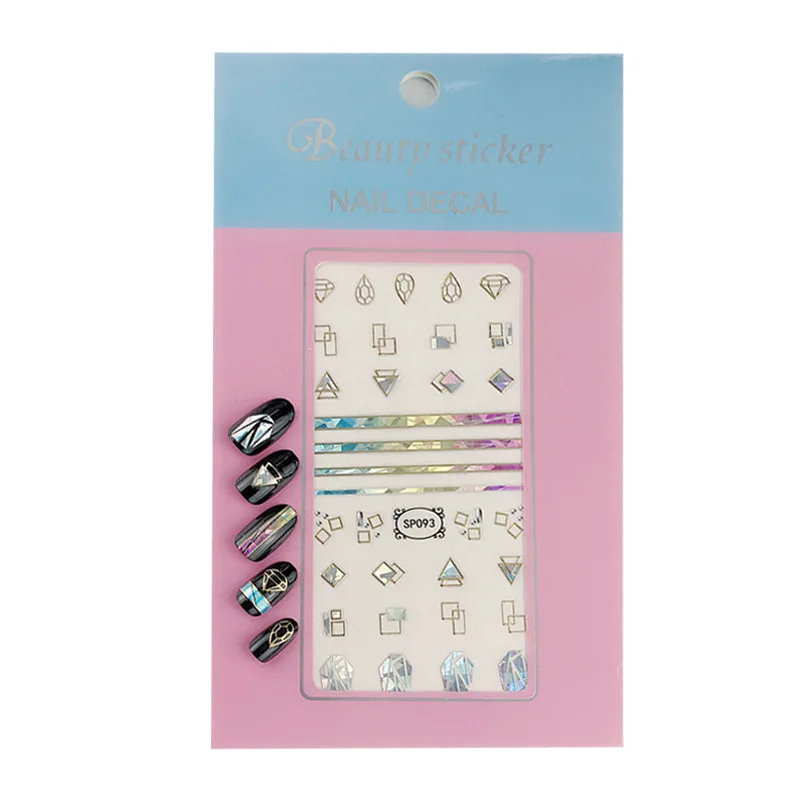 56 стили 3D арт наклейки для ногтей высокого качества разноцветные Цвет Цветы