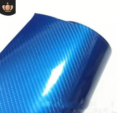blue 10x152 см 6D Глянцевая углеродное волокно Виниловая пленка для автостайлинга обёрточная бумага мотоцикл автомобиль Стайлинг Аксессуары интерьер углеродного волокна цвет - Цвет: blue