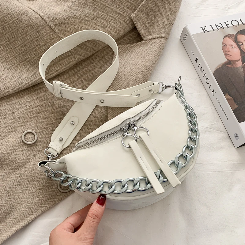

New Solid Color Small PU Leather Crossbody Bags For Women 2021 Winter Chain Small Shoulder Simple Bag Female Phone Ladies Purses