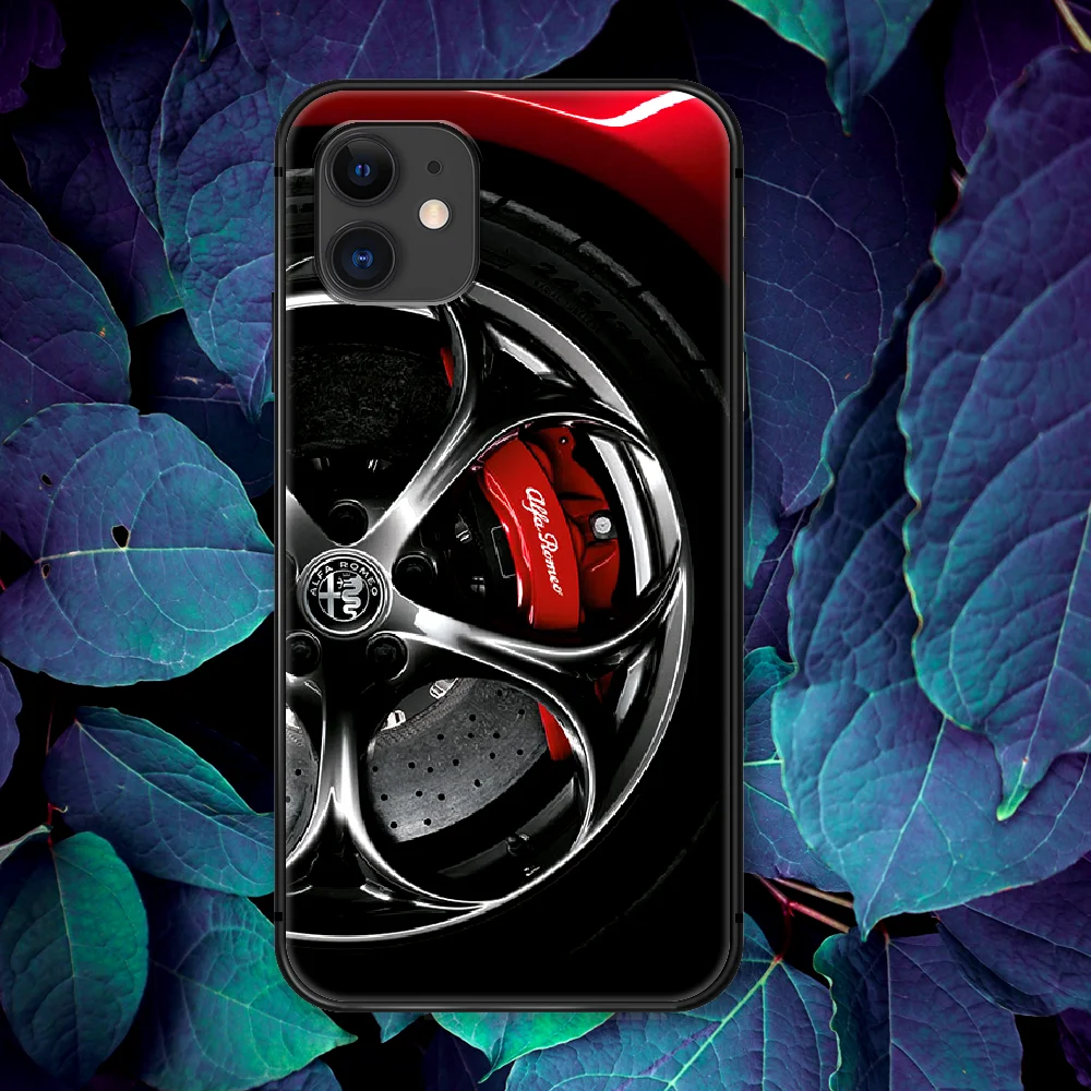 

Alfa Romeo Luxury Sport Car Phone Case For IPhone 4 4s 5 5S SE 5C 6 6S 7 8 Plus X XS XR 11 12 Mini Pro Max 2020 black Hoesjes