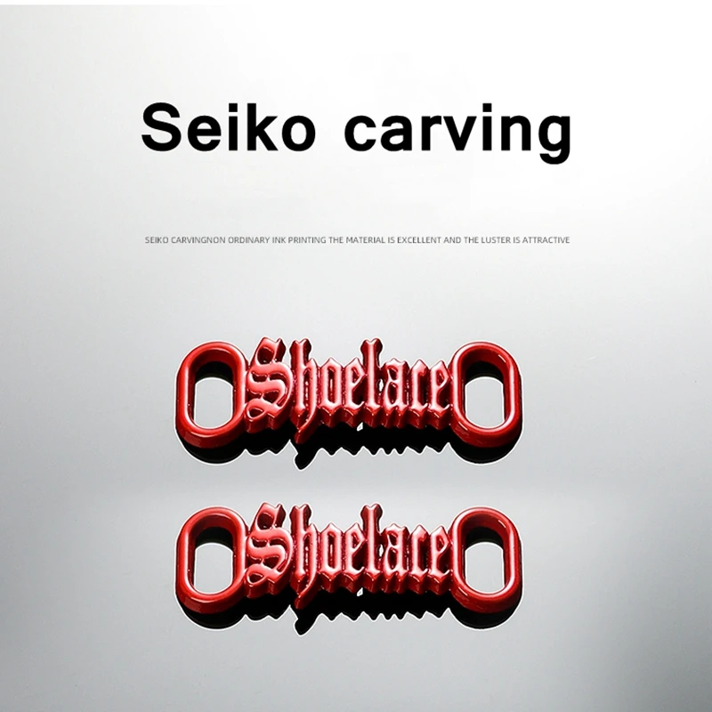 1Pair DIY Letter Shoelaces Buckle Decorations Sneaker Kits Metal Lace Buckle Stylish Sports Metal Kits Shoelaces Accessories