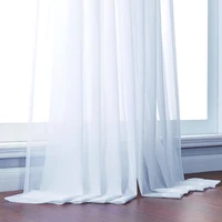 bileehome solid white tulle sheer window curtains for living room the bedroom modern tulle voile organza curtains fabric drapes