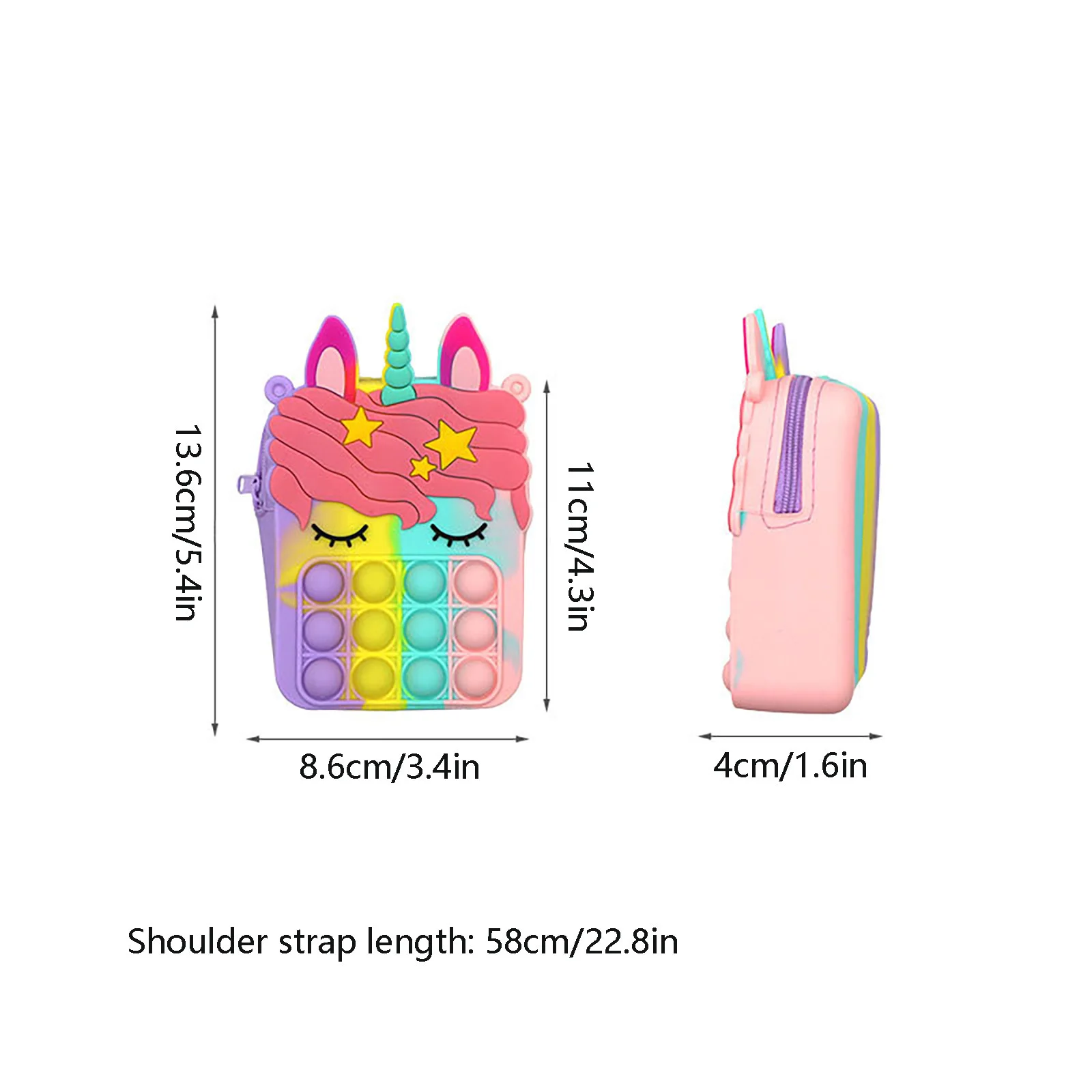Новый Единорог простой Димпл сумка-мессенджер игрушки Непоседа Push Bubble