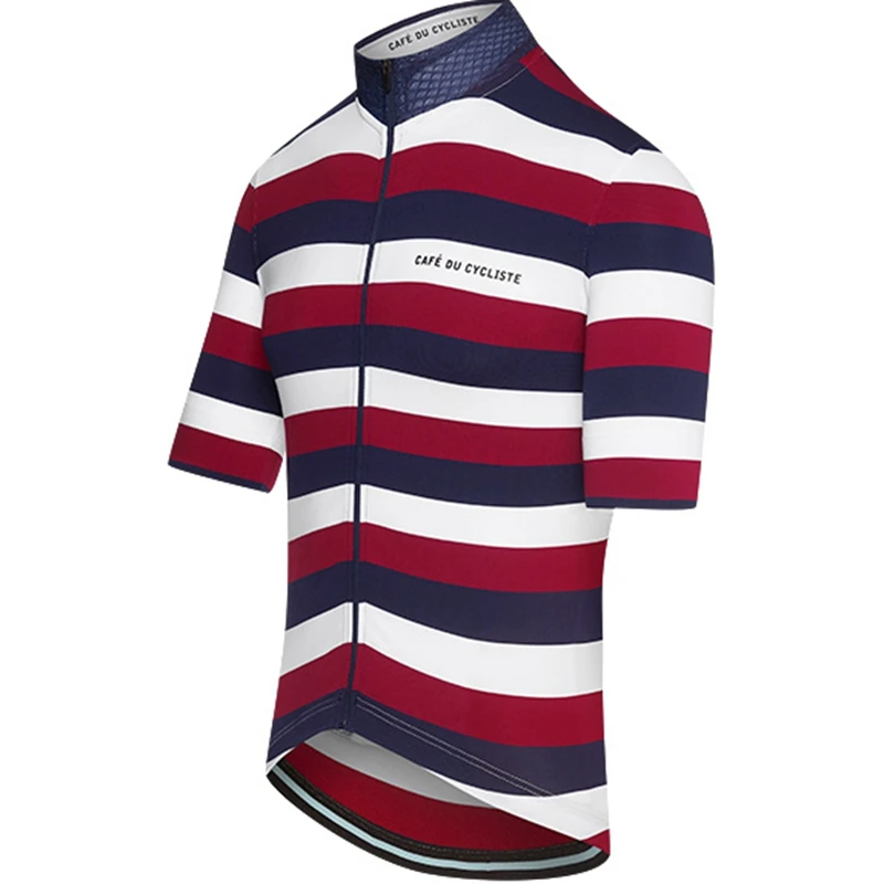 Трикотажная мужская трикотажная одежда для велоспорта с дышащим воротником и