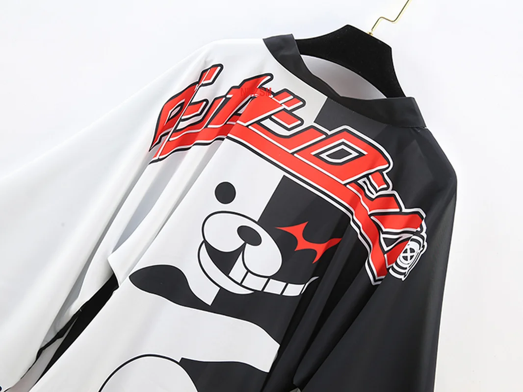 Аниме Danganronpa милый Monokuma шифоновая накидка Косплей Костюм японское кимоно юката