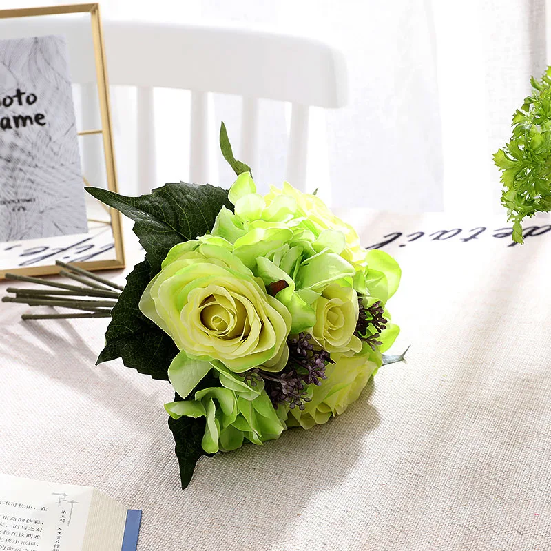 Йо Чо Свадебный букет из искусственных цветов Свадебные букеты для подружек невесты синие розы свадебные аксессуары