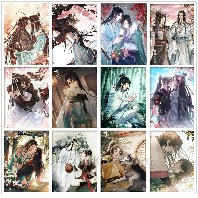 

5D DIY Full Drill Diamond Painting Chinese Ancient Style Anime Mo Dao Zu Shi Diamond Mosaic Embroidery Cross Stitch Home Deco