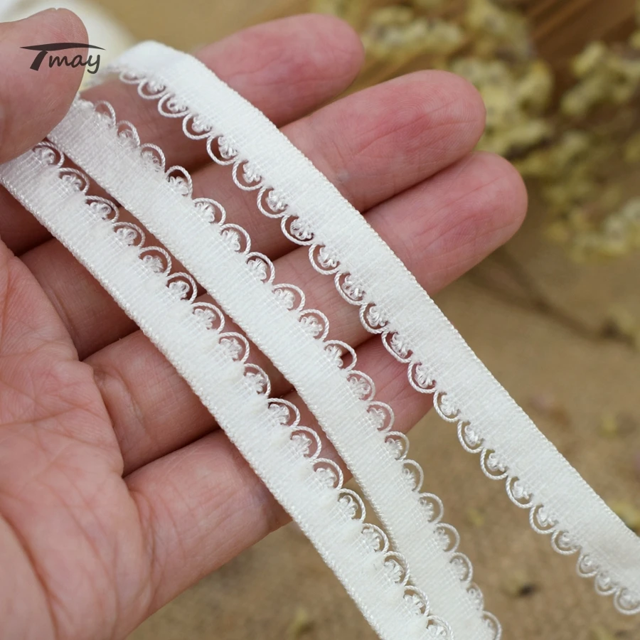 #1580 кремовые круги/кольца плюшевые эластичные ленты для брюк кружевная ткань