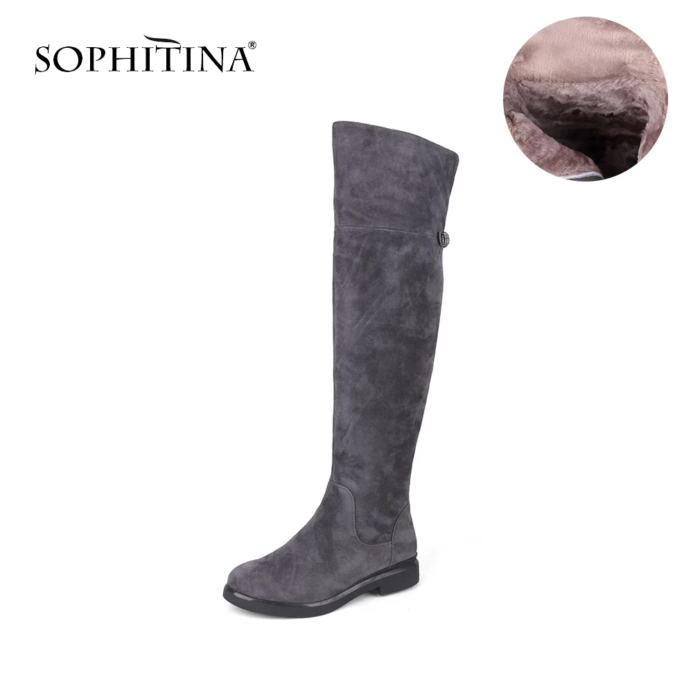 SOPHITINA/ботинки с эластичным ремешком зимняя теплая однотонная Высококачественная
