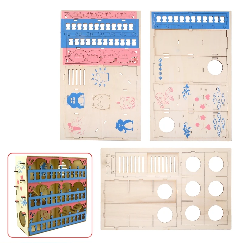 

Лабиринт для хомяка, деревянная трубка, туннель, клетка, качели, домик для мелких животных, домашнее животное, интерактивный игровой отдых и...