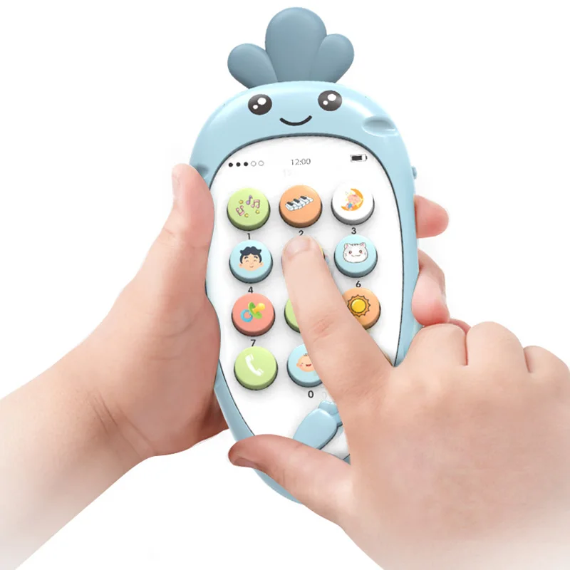 Электронная игрушка мультфильм телефон детский мобильный Обучающие игрушки