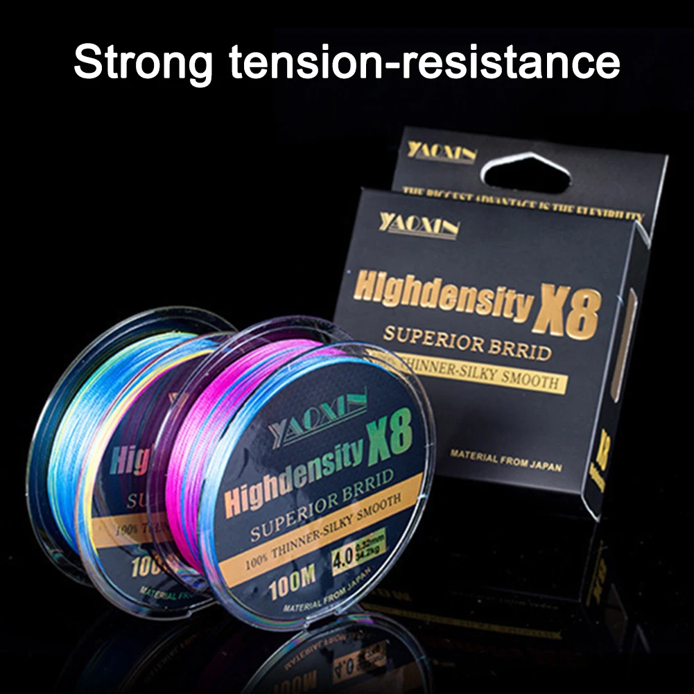 100M Fishing Line 8 Strands Braided PE Tackle 19.8 34.2 52 69.4 87.7LB hilo trenzado pesca tresse pêche braid | Спорт и развлечения