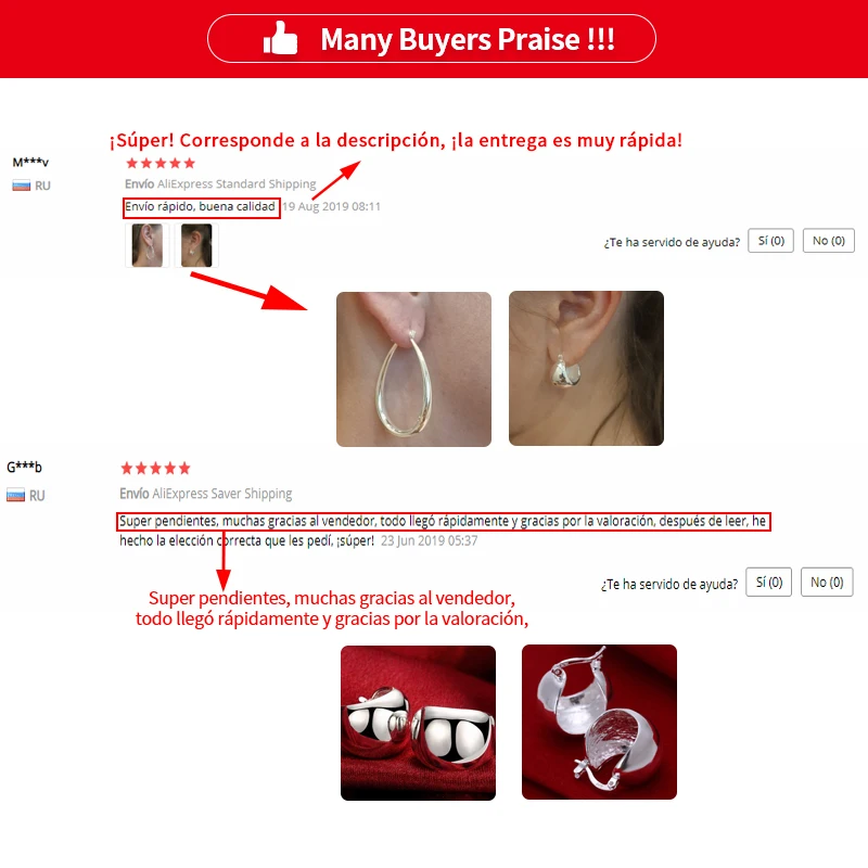 DOTEFFIL 925 стерлингового серебра Гладкий Яйцо Форма серьги в виде колец милый