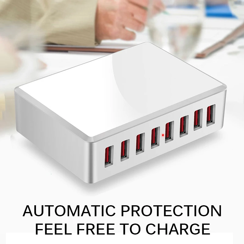 

8 Port USB Charger HUB Multi USB Charging Station Dock Universal Mobile Phone Desktop Wall EU US Plug Phone Charger Charging