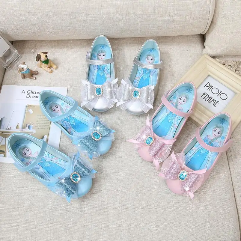 Disney бренд Хрустальные туфли Золушки детская обувь принцессы лакированные