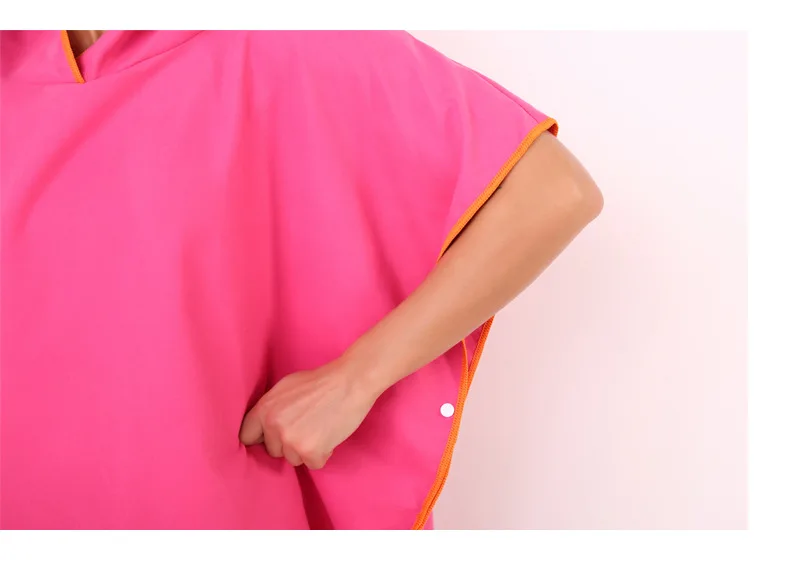 

90*110cm Microfiber Beach Towel Quick Dry Wetsuit Changing Robe Poncho Bath Towel With Hood For Swimming Beach Surf Poncho