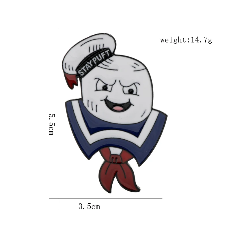 Забавная брошь эмалированный штифт Ghostbusters без призрак Зефирный человек значок