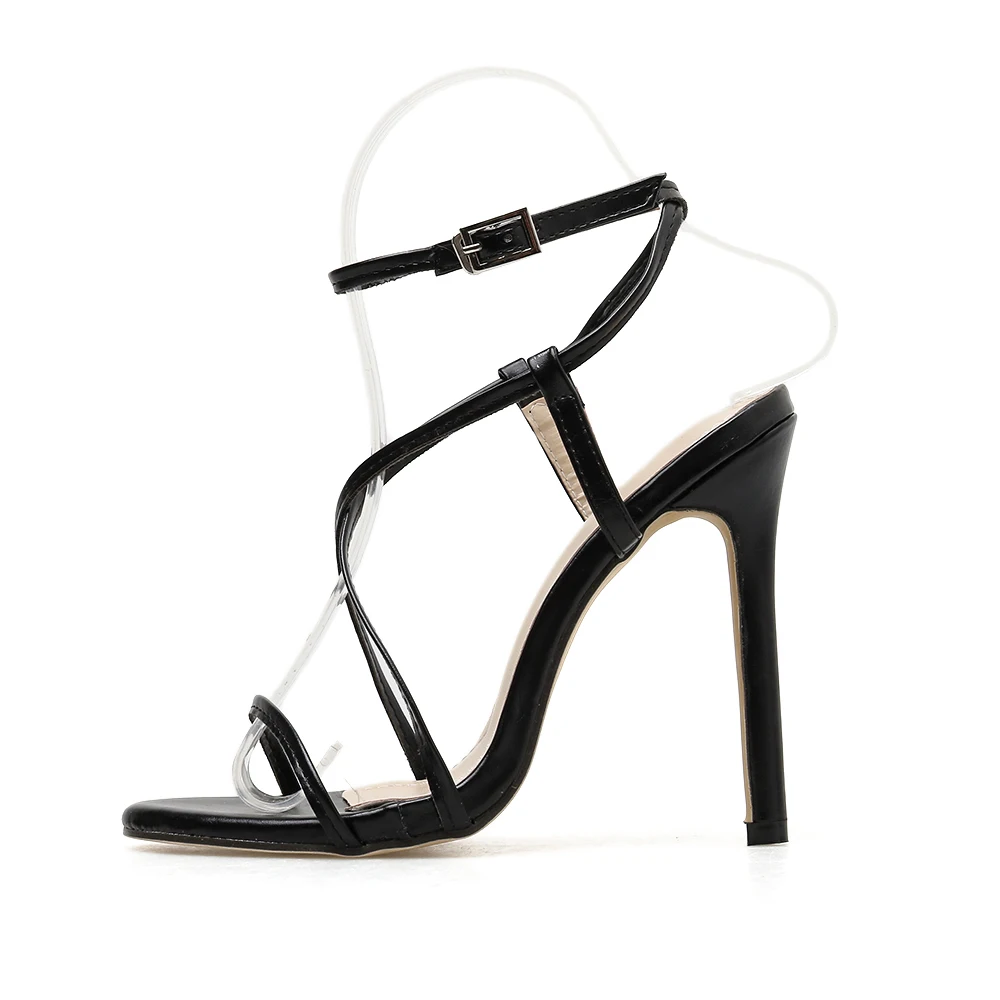 Сандалии женские на высоком каблуке пикантные модные офисные туфли с