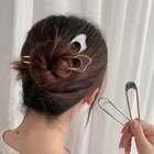 Модная металлическая U-образная шпилька для волос для женщин и девочек, металлическая заколка для волос, инструмент для пучка, шпильки для волос, свадебные украшения, аксессуары для волос