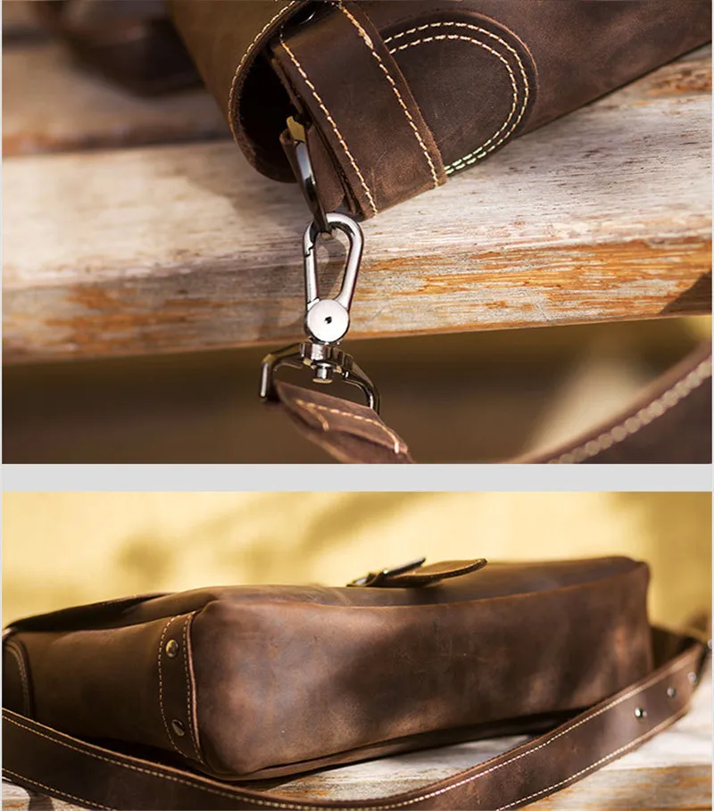 

Retro fashion designer natural real leather men's messenger bag casual daily work high-quality cowhide shoulder messenger bag
