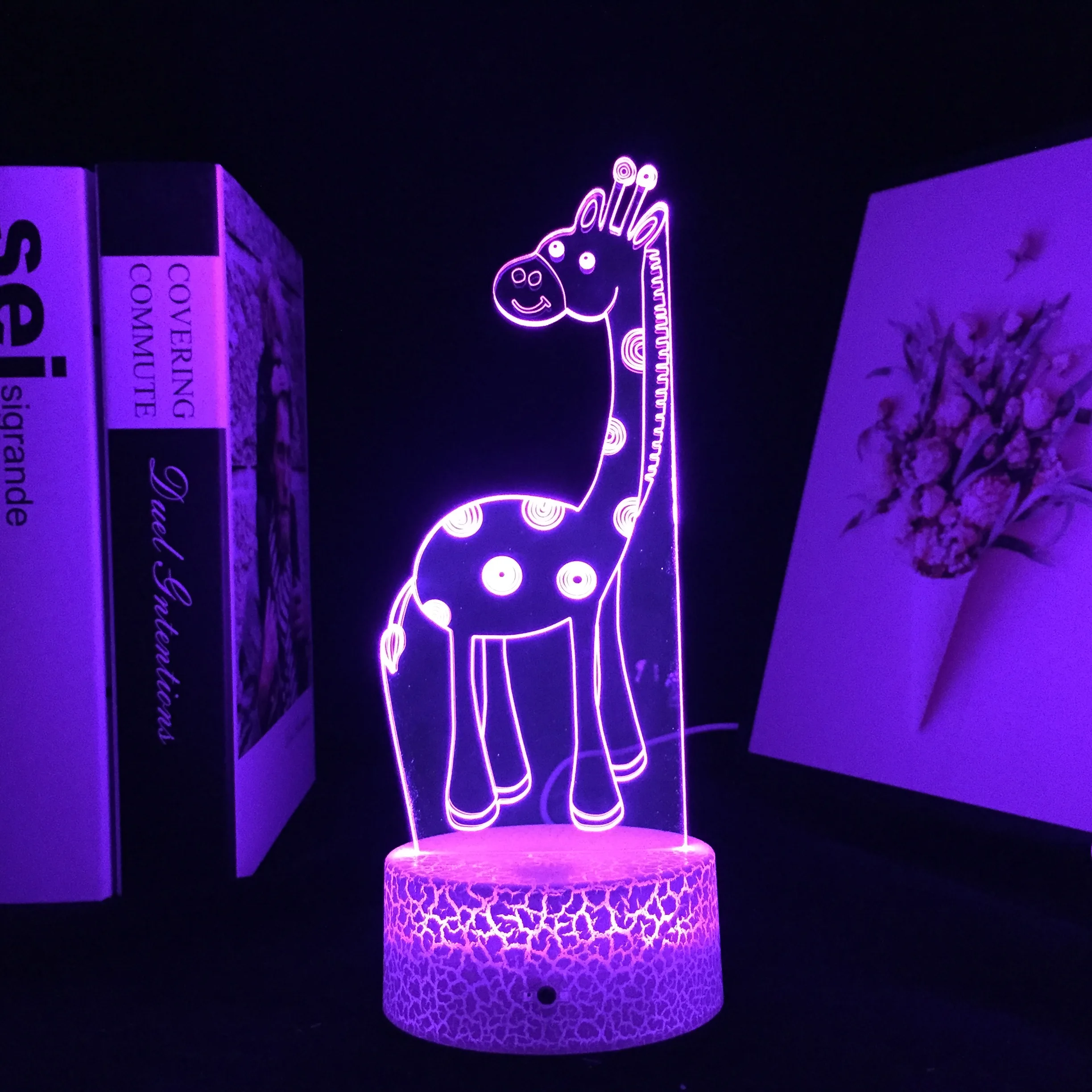 

Anime 3D LED Lamp Cute Giraffe for Kid Bedroom Decor Child Birthday Gift Night Light LED Acrylic Manga Animal Table Ligh