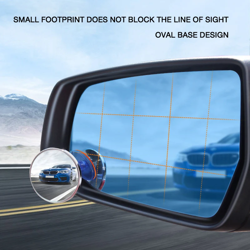 2-piece car 360-degree adjustable blind spot mirror wide-angle small round convex safe parking auxiliary | Автомобили и мотоциклы
