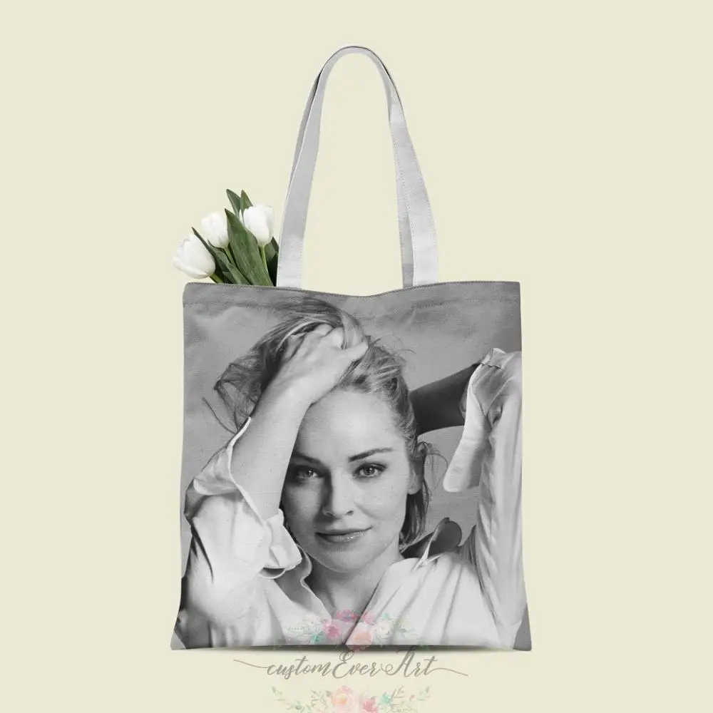 

Sharon Stone tote bag custom canvas tote bags for women for teacher Birthday Bags Gift Bag personalized gifts