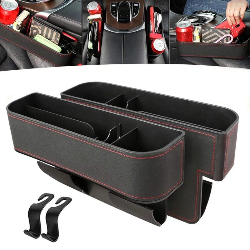 car seat space storage box cup holder mobile phone holder multifunctional auto parts pu seat space car storage bag free global shipping