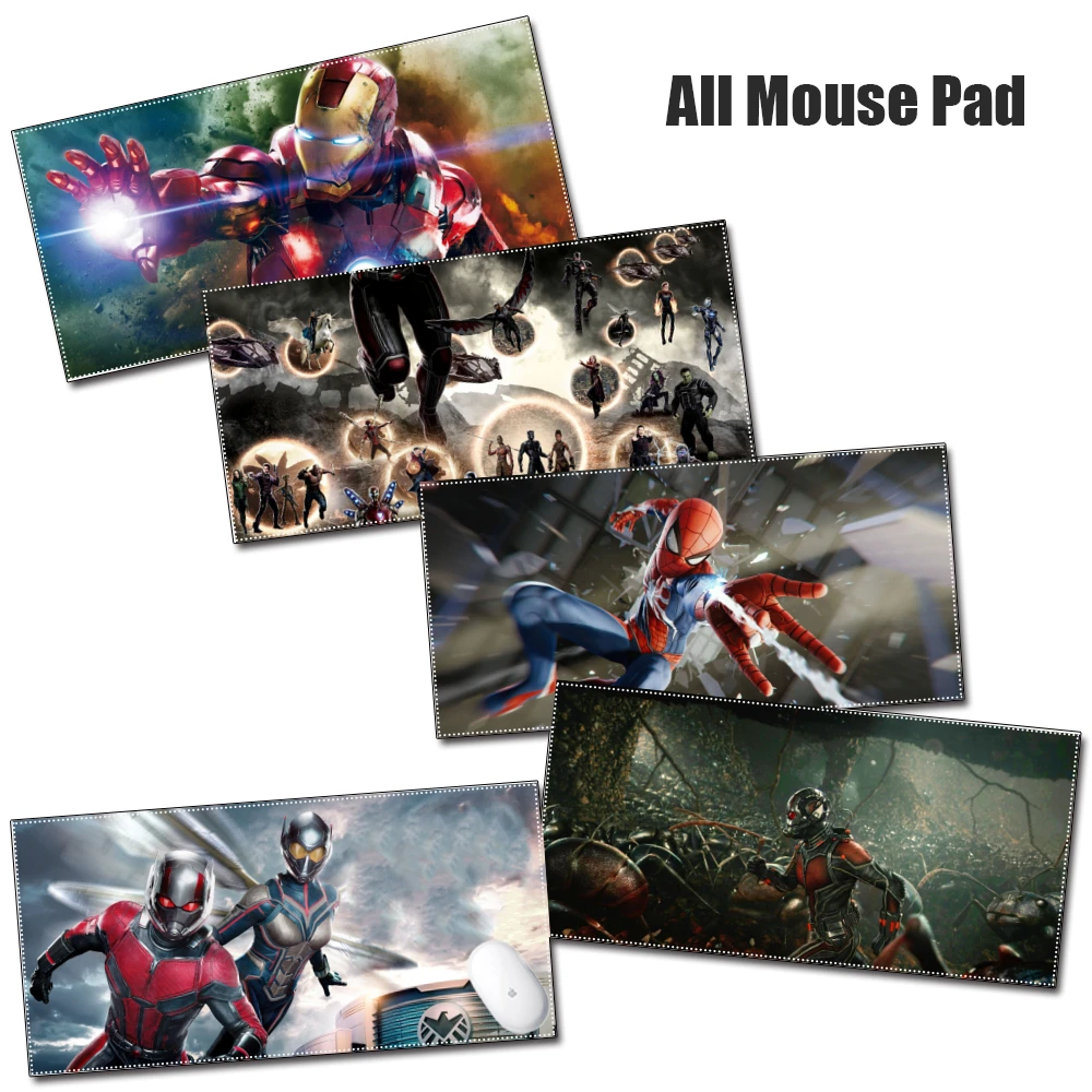 

Disney Super Large PC Mousepad Gamer Gaming Mouse Pads Iron Man Ant Man Spider
