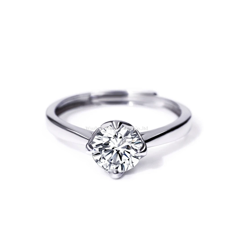 Кольцо женское из серебра 925 пробы с фианитом 6 5 мм |