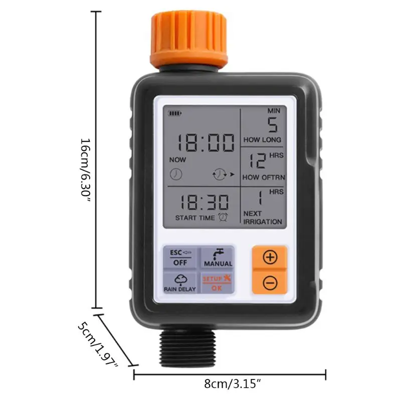 

Automatic Electronic Water Timer LCD Screen Sprinkler Controller Outdoor Garden