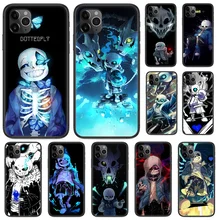 Чехол для телефона с черепом undertale Sans черный бампер iphone 4 4s 5 5S SE 5C 6