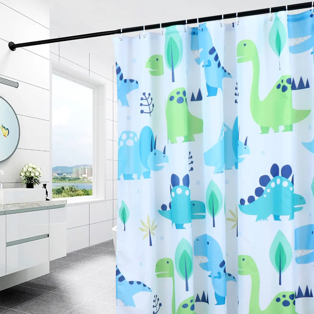 

1Pc Shower Curtain Adorable Practical Polyester Pongee Curtain Bath Hanging Cloth Partition Curtain Bathroom Hotel Home