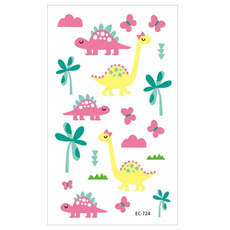 1 шт. милые и веселые детские наклейки на татуировку динозавра водонепроницаемые