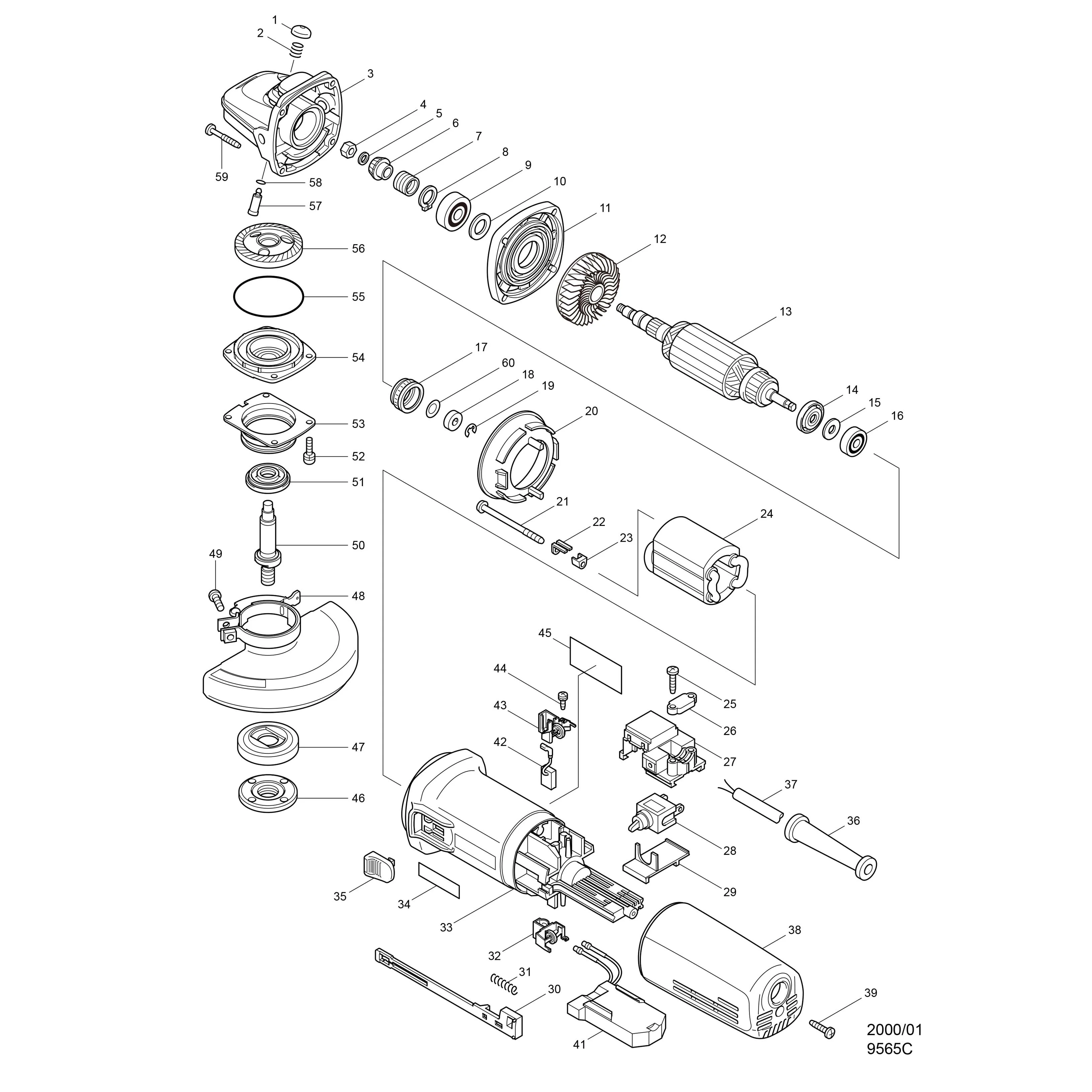 

AC220V-240V MAKITA 9565C