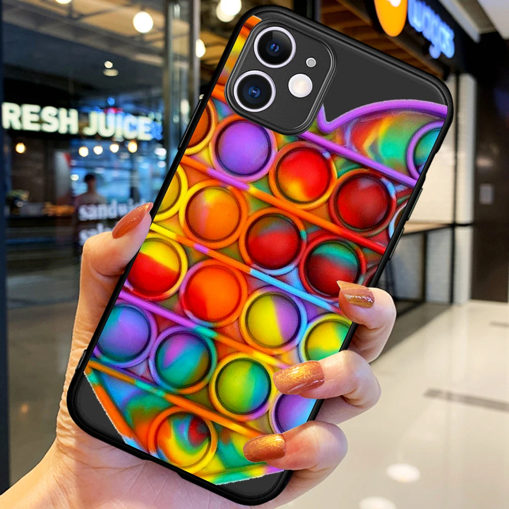 

Bubble Fidget Reliver Stress Antistress for IPhone 12 Pro Max 5 6 6S 7 8 SE 2020 Plus X XS XR 11 Pro Max Phone Case Coque Funda