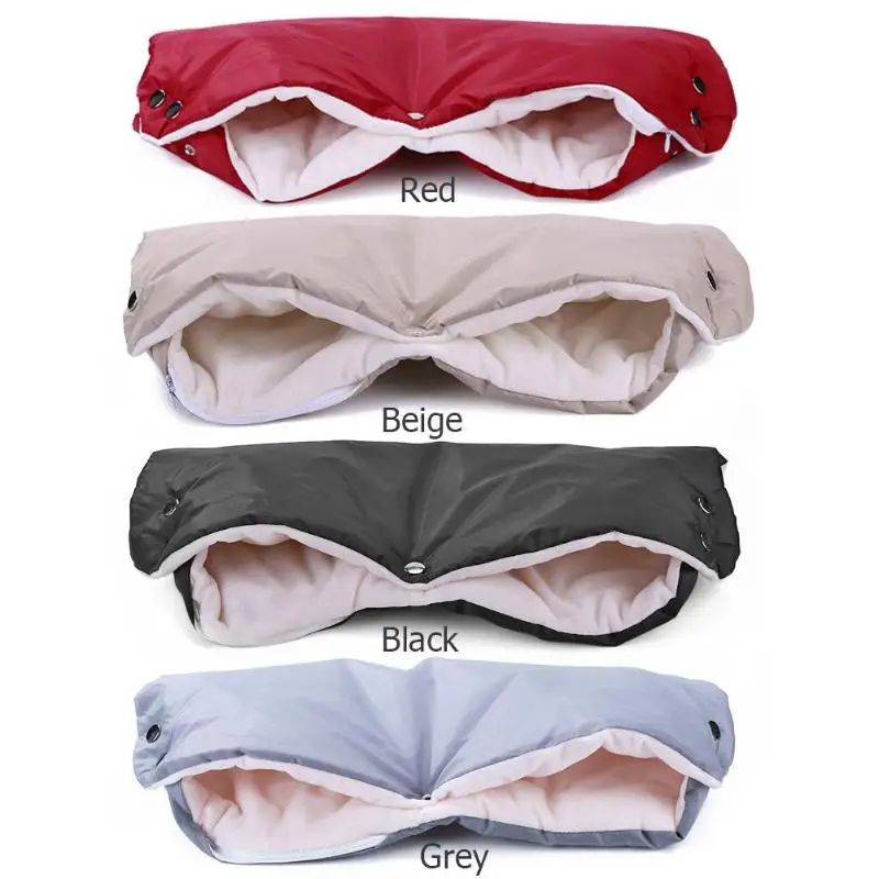 1 х варежки для коляски цветные зимние теплые флисовые из искусственного меха