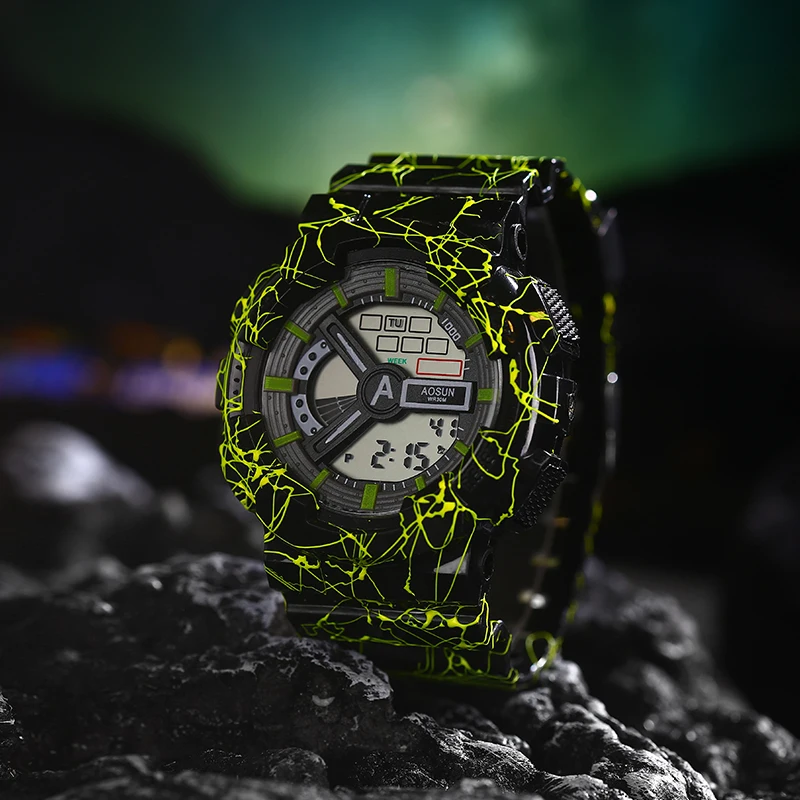 IBSO Детские Модные уличные спортивные часы мужские многофункциональные