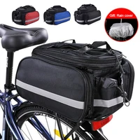 mtb bicycle carrier bag rear rack bike trunk bag luggage pannier back seat double side cycling 10 27l bycicle bag durable travel